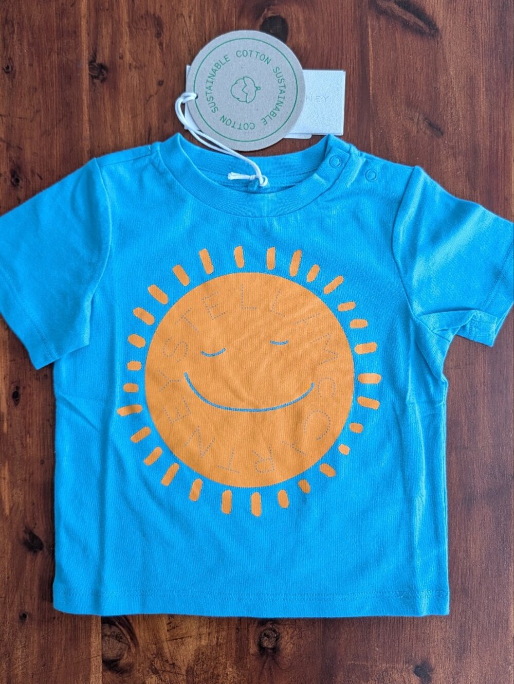 NWT Stella McCartney Kids Smiley Sun Tee Shirt - 9 Months
